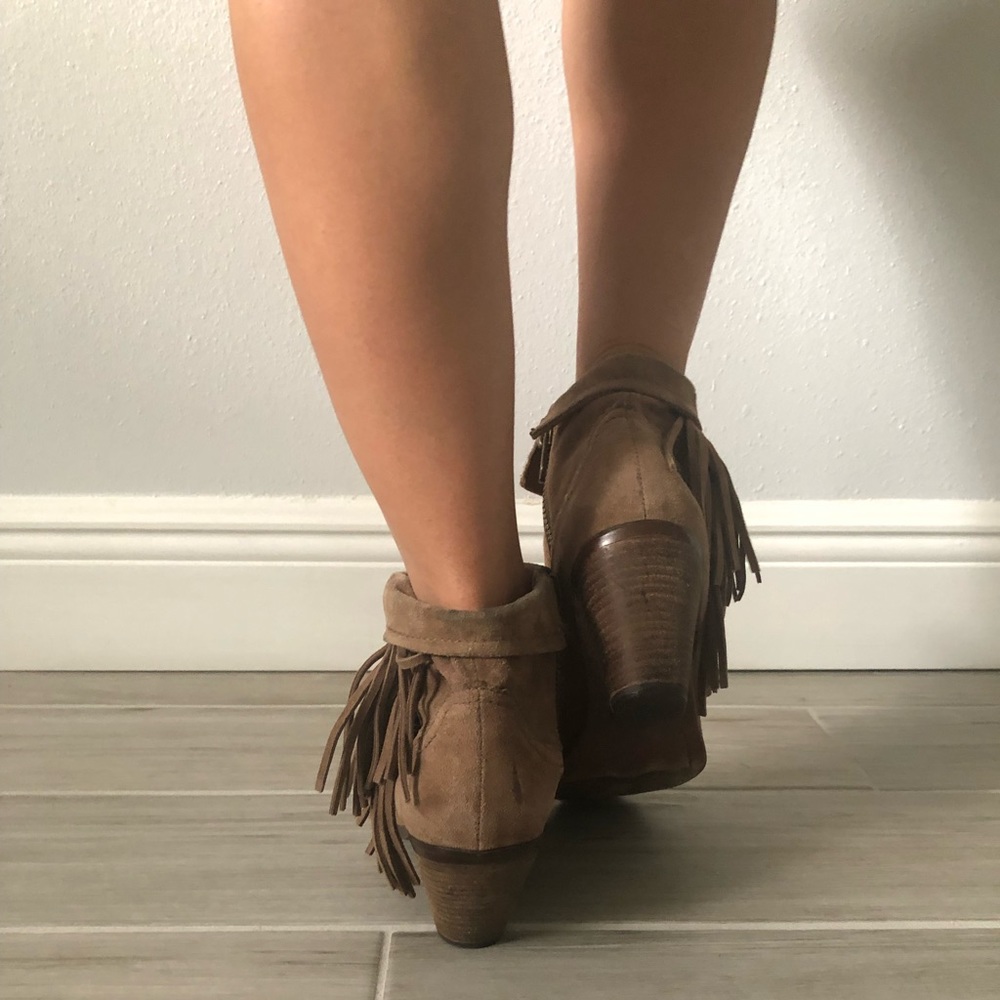 Sam Edelman Suede Fringed Booties - Picture 3 of 9